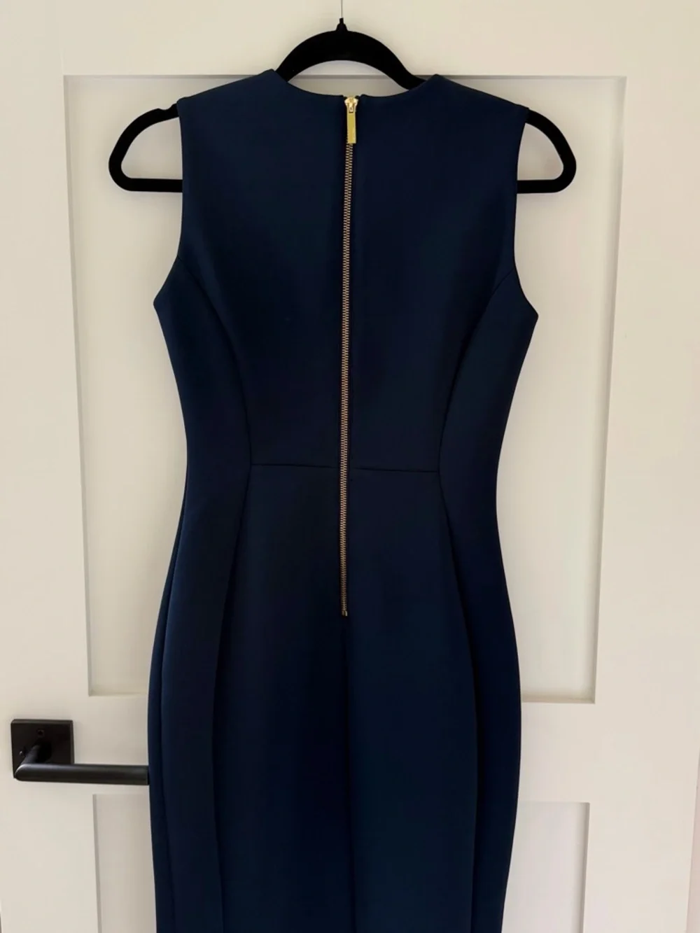Calvin Klein Dark Navy Midi Sheath Dress - Picture 3 of 3